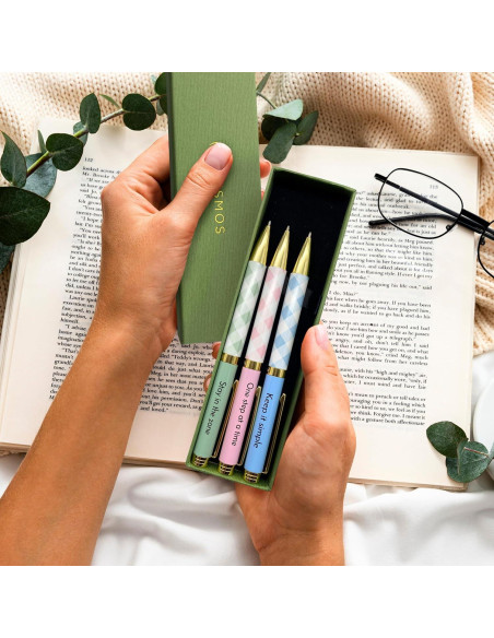 Set de 3 Bolígrafos Pastel MESMOS Enfoque Motivacionales