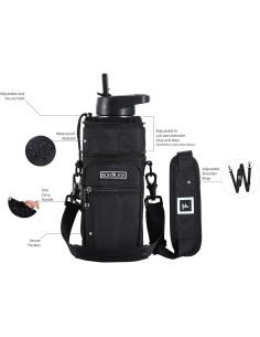 Porta Botella IRON FLASK con Correa Ajustable y Bolsillos 2