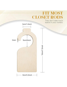 Separadores de Ropa de Madera Patelai 15 Piezas Personalizables 2