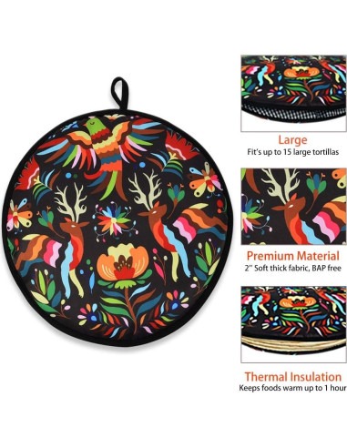 Funda Calentadora de Tortillas VNOM 30 cm Aislada Microondas