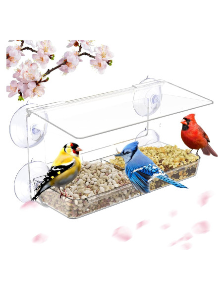 Comedero para Aves de Ventana MrCrafts Nature Rectángulo 0.23 kg