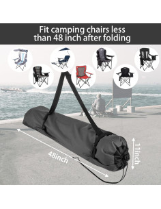 Bolsa de Silla Plegable Xxerciz Gris con Correa Ajustable 2