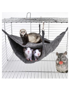 Hamaca Grande para Mascotas Pequeñas WOLEDOE - Gris 30x33 cm