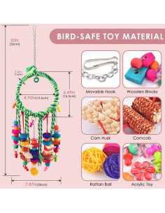 Columpio para Aves KATUMO 15cm, Juguete para Periquitos y Loros 2