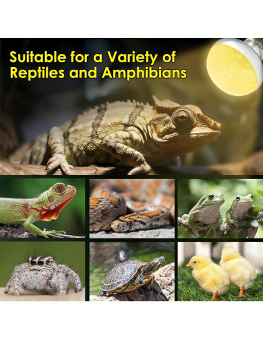 MIXJOY Bombillas de Calor para Reptiles 75W 2Pack UVA