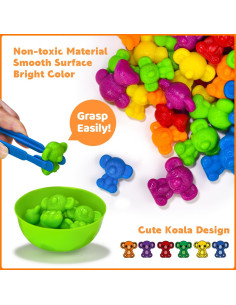 Juguetes de Conteo Koala Pairez Toys - 72 Figuras y Juegos 2