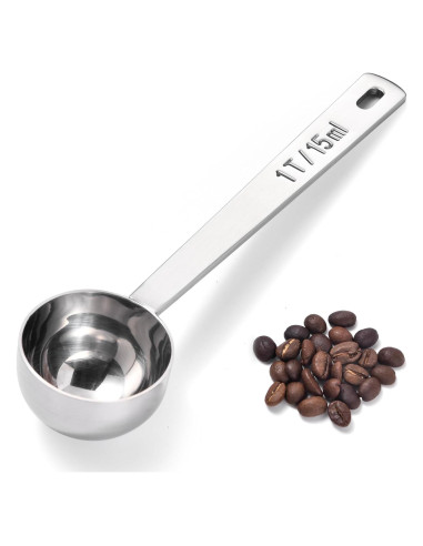 Cuchara Medidora de Acero Inoxidable Doosu 15ml 14.5cm