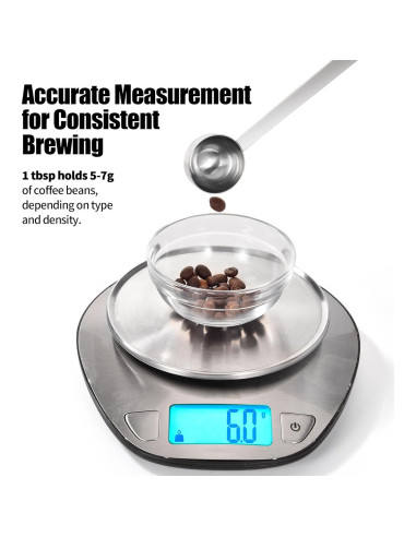 Cuchara Medidora de Acero Inoxidable Doosu 15ml 14.5cm