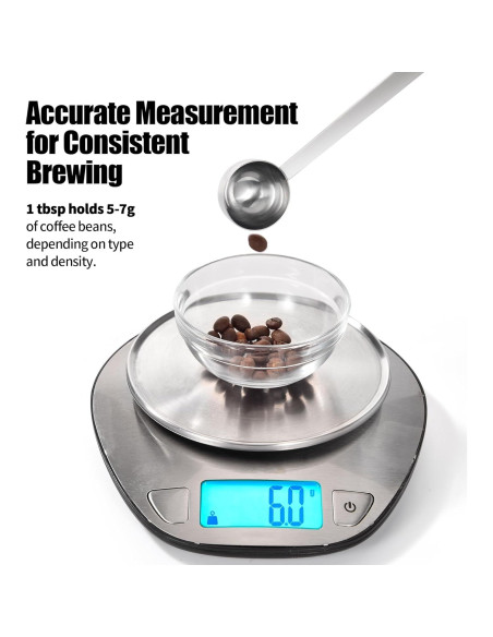 Cuchara Medidora de Acero Inoxidable Doosu 15ml 14.5cm