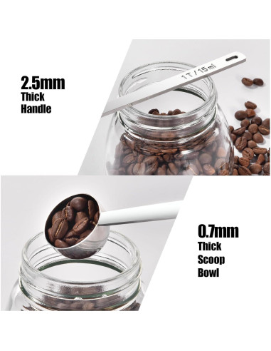 Cuchara Medidora de Acero Inoxidable Doosu 15ml 14.5cm