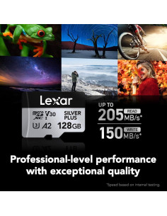 Lexar 128GB Tarjeta Micro SDXC UHS-I 2-Pack V30 4K Plata 2
