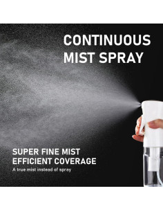 Botella de Spray Continua ELEMSY 200 ml - 2 Piezas, Nebulización Ultra Fina 2