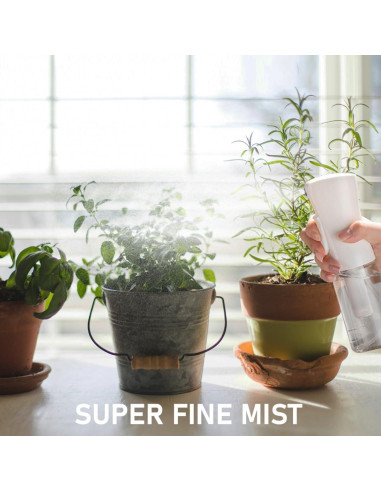 Botella de Spray Continua ELEMSY 200 ml - 2 Piezas, Nebulización Ultra Fina