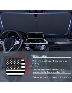 Ziciner Protector Solar para Parabrisas de Auto 2 Pcs 71.1x78.7cm 2