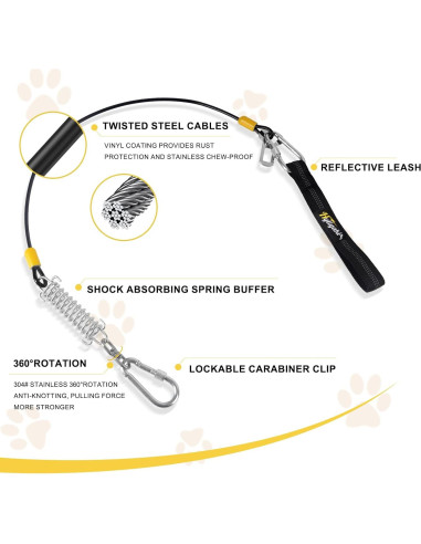 Cinturón de Seguridad para Perros HYLIYAKI 5 en 1 Negro 40 CM