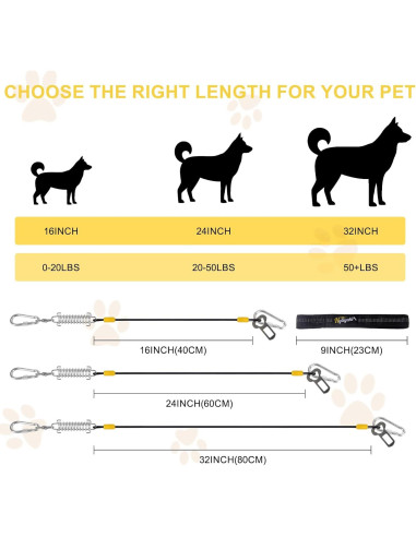 Cinturón de Seguridad para Perros HYLIYAKI 5 en 1 Negro 40 CM