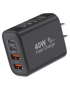 Cargador Rápido 40W 4 Puertos USB-C y USB-A Shenzhen
