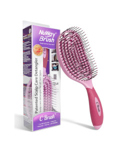 Cepillo Curvado Profesional NuWay 4Hair Rosa Pétalo 21.5cm