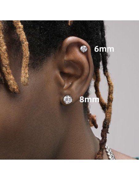 Pendientes Magnéticos para Hombres BEFOSHINN 6-8MM Acero Inoxidable Pendientes Magnéticos para Hombres BEFOSHINN 6-8MM Acero Inoxidable