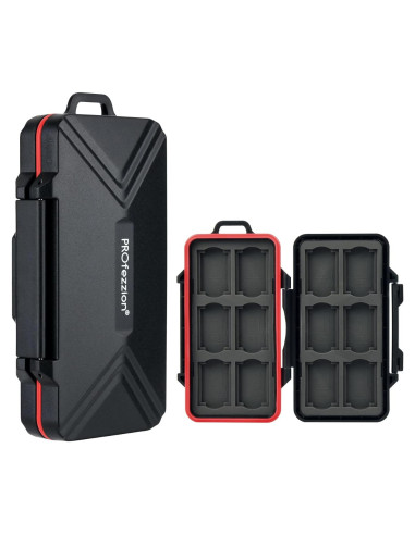 Caja de Tarjetas de Memoria PROfezzion 24 Slots Resistente al Agua