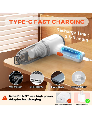 Aspiradora de Mano Inalámbrica Wuular CV103 15000Pa Portátil