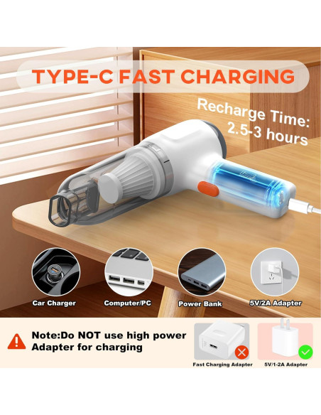 Aspiradora de Mano Inalámbrica Wuular CV103 15000Pa Portátil