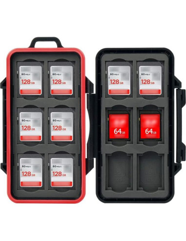 Caja de Tarjetas de Memoria PROfezzion 24 Slots Resistente al Agua