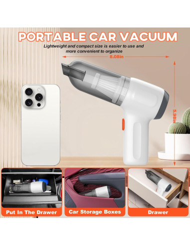 Aspiradora de Mano Inalámbrica Wuular CV103 15000Pa Portátil