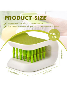 Cepillo de Limpieza para Cuchillos Kearning Verde 7.9x5.3 cm 2