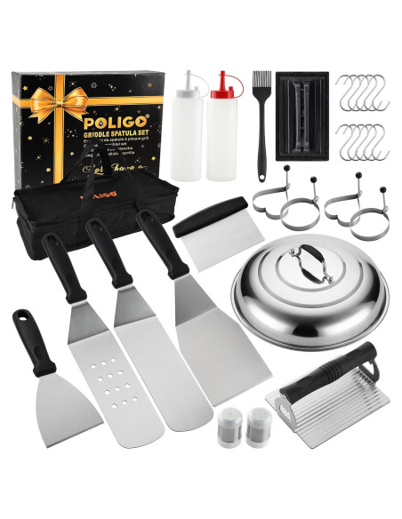 Kit de Accesorios para Parrilla POLIGO 28 Piezas - BBQ Profesional