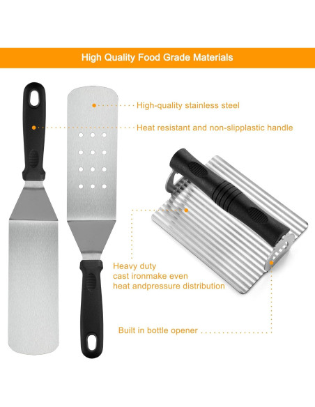 Kit de Accesorios para Parrilla POLIGO 28 Piezas - BBQ Profesional