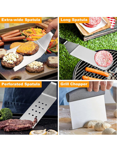 Kit de Accesorios para Parrilla POLIGO 28 Piezas - BBQ Profesional