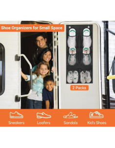 Organizador de Zapatos Colgante KIMBORA 2 Paquetes Negro 2