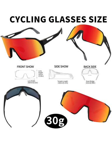 Gafas de sol deportivas OULAIQI Xq-655 UV400 para ciclismo