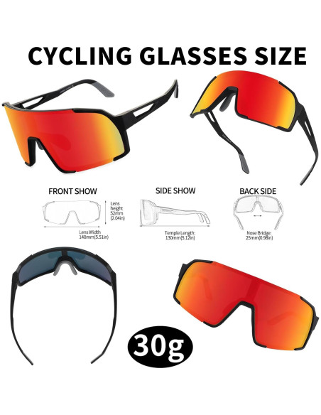 Gafas de sol deportivas OULAIQI Xq-655 UV400 para ciclismo