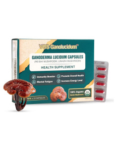 Cápsulas de Hongo Reishi Rojo Ganoderma lucidum 70mg 30 Unidades