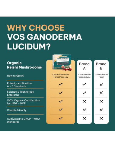 Cápsulas de Hongo Reishi Rojo Ganoderma lucidum 70mg 30 Unidades