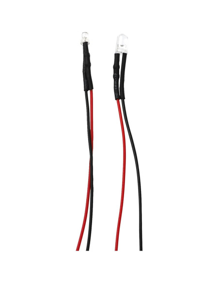 15 Diodos LED Pre Cableados 12V HIRCQOO para RC 3mm Amarillo