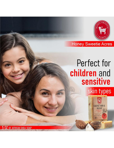 Jabón de Leche de Cabra Shea Honey Sweetie Acres - 2 Barras 141 g