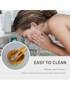 Juego de Cuencos de Madera HLYYCC para Mascarillas Faciales 2