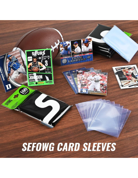 600 Fundas para Cartas Coleccionables SEFOWG Transparente