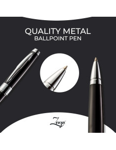 Conjunto de bolígrafos ZenZoi de lujo con recargas azul y negro 2