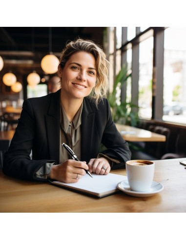 Conjunto de bolígrafos ZenZoi de lujo con recargas azul y negro