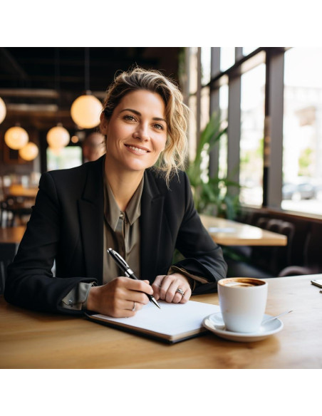 Conjunto de bolígrafos ZenZoi de lujo con recargas azul y negro