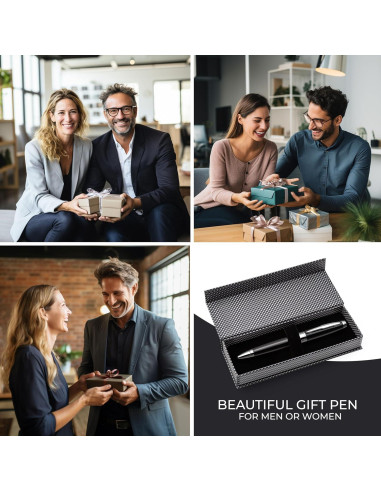 Conjunto de bolígrafos ZenZoi de lujo con recargas azul y negro