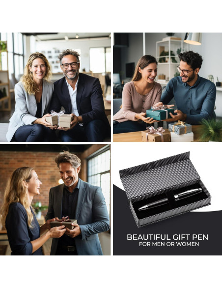 Conjunto de bolígrafos ZenZoi de lujo con recargas azul y negro