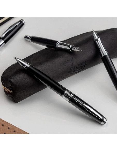 Conjunto de bolígrafos ZenZoi de lujo con recargas azul y negro