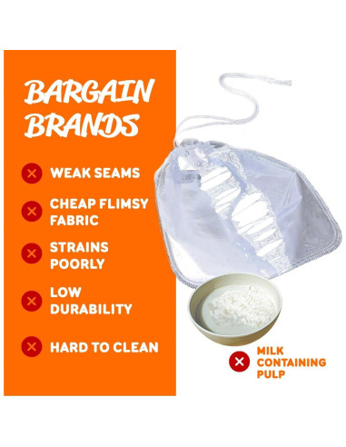 Bolsa de Leche de Nueces Ellie's Best - Grande 30x30 cm - Reutilizable