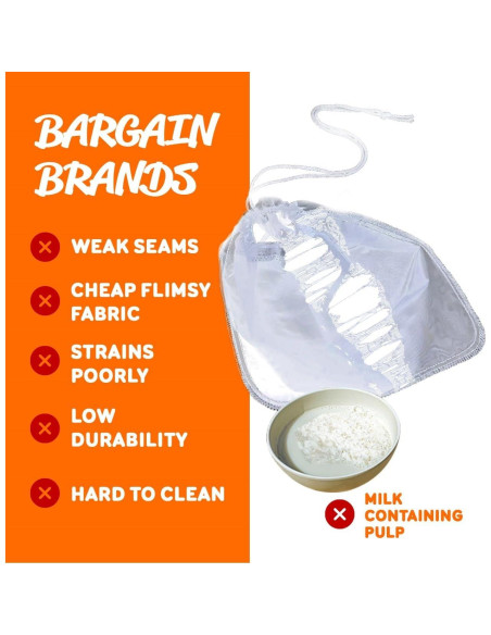 Bolsa de Leche de Nueces Ellie's Best - Grande 30x30 cm - Reutilizable