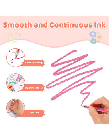 36 Lápices de Gel Brillantes Caliart - Punta Fina 0.7mm